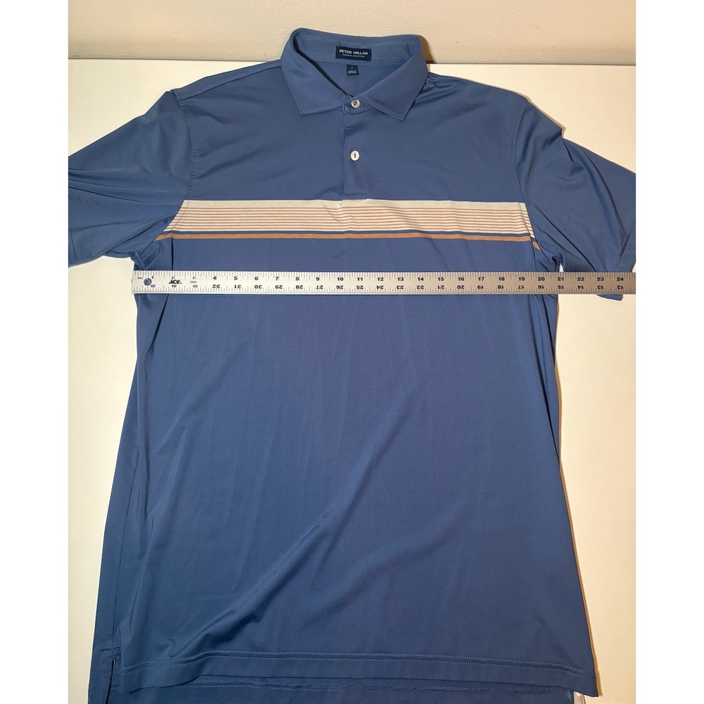 Peter Millar Crown Crafted Blue Polo Shirt | Large - Picture 4 of 4